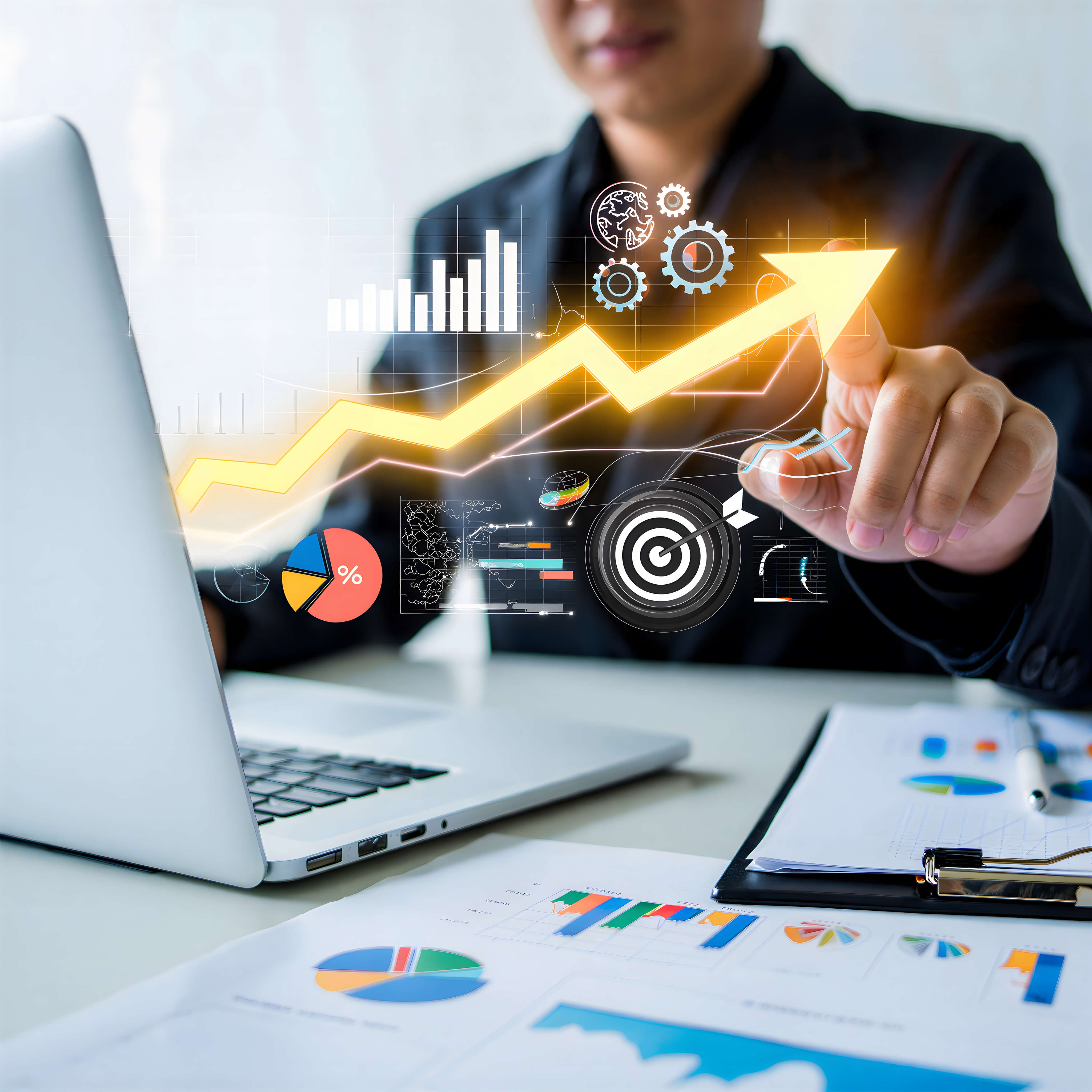 Professional business scene with modern minimalist style - stock photo by Alif Uddin Asik